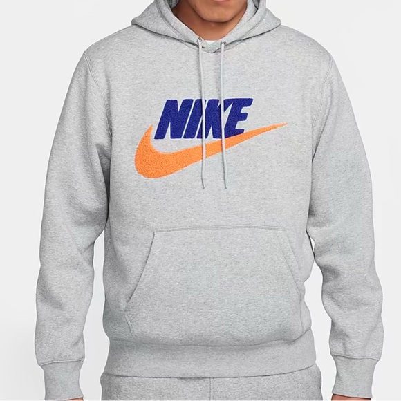 NEW Nike Midweight Gray Club Fleece Pullover Hoodie - Men’s SM; Womens ML